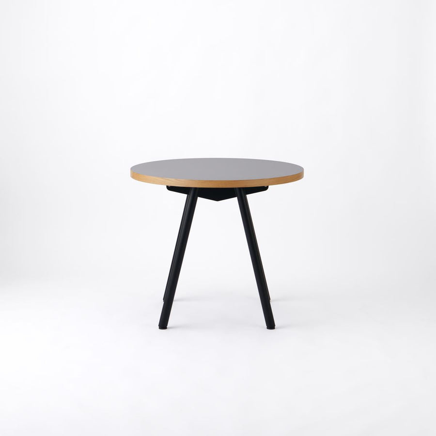 KUUM Round Table メラミン Gray 2人掛けダイニング セットB（3点セット)