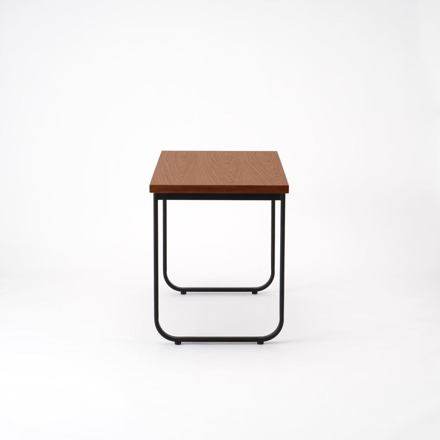 KUUM Table W1200×D600 オーク突板ブラウン 鉄脚オーバル