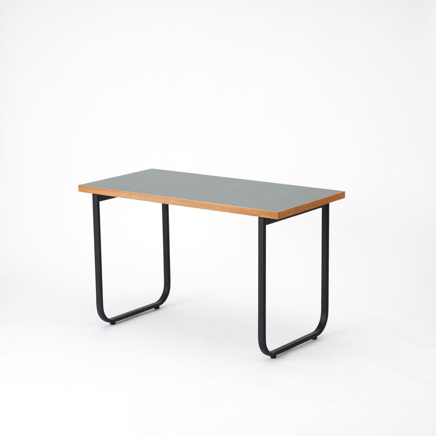 KUUM Table W1200×D600 メラミングレー 鉄脚オーバル
