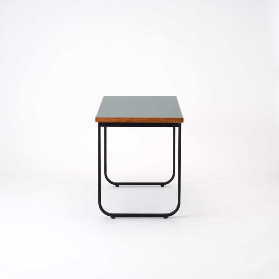 KUUM Table W1200×D600 メラミングレー 鉄脚オーバル