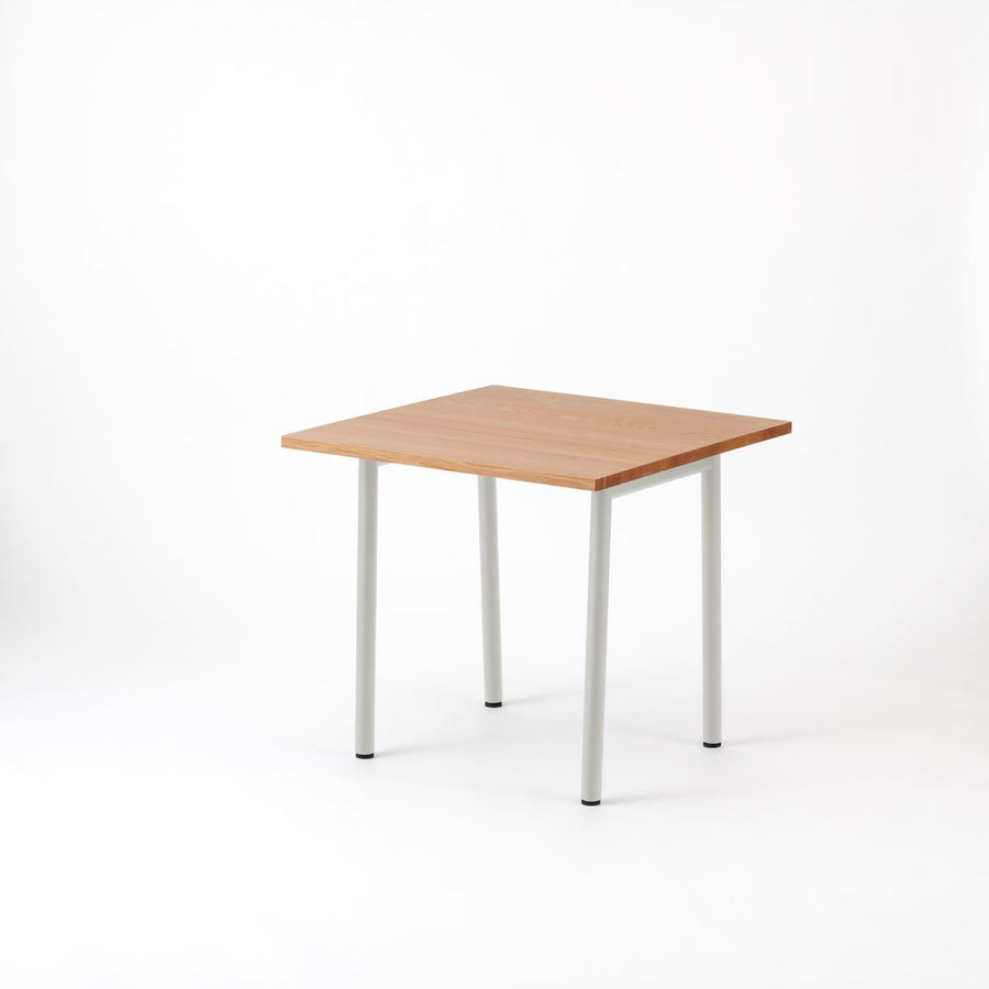 KUUM Table W800×D800 アッシュ無垢材ナチュラル 鉄脚 U