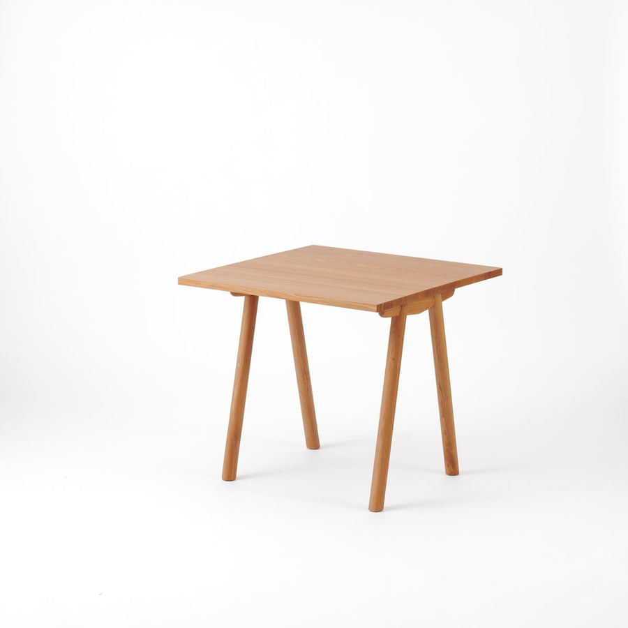 KUUM Table W800×D800 アッシュ無垢材ナチュラル 木脚 V