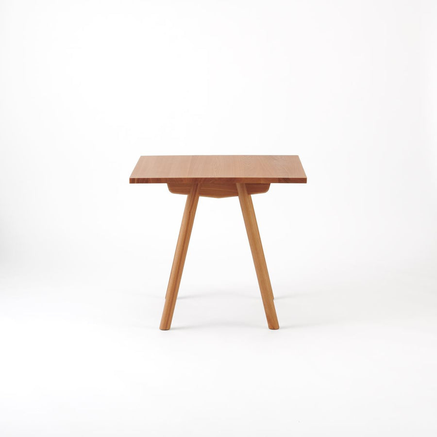 KUUM Table W800×D800 アッシュ無垢材ナチュラル 木脚 V