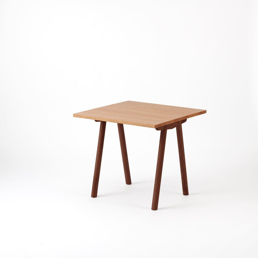 KUUM Table W800×D800 アッシュ無垢材ナチュラル 木脚 V