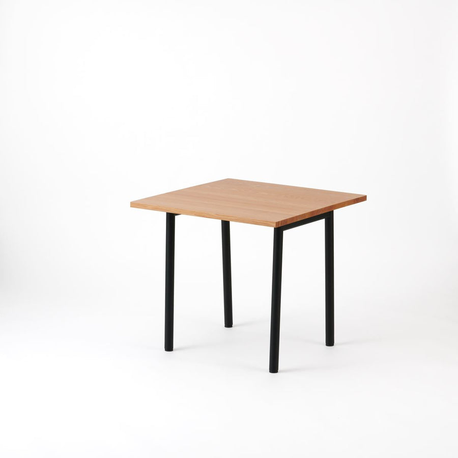 KUUM Table W800×D800 アッシュ無垢材ナチュラル 鉄脚 U