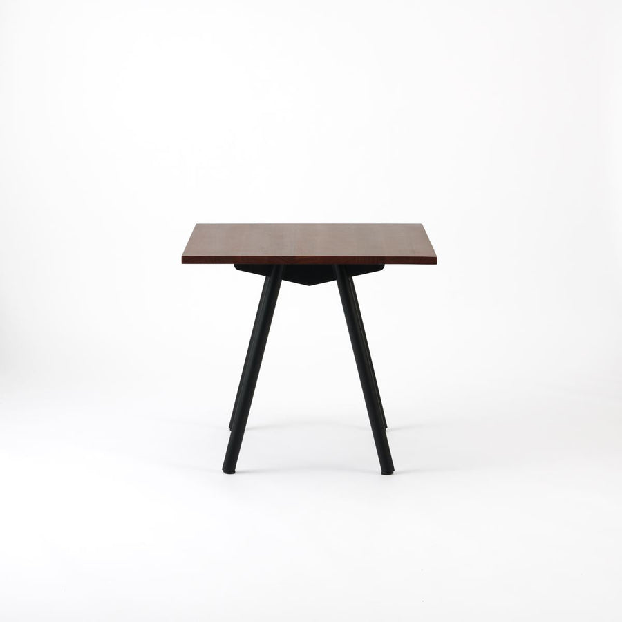 KUUM Table W800×D800 アッシュ無垢材ブラウン 鉄脚 V
