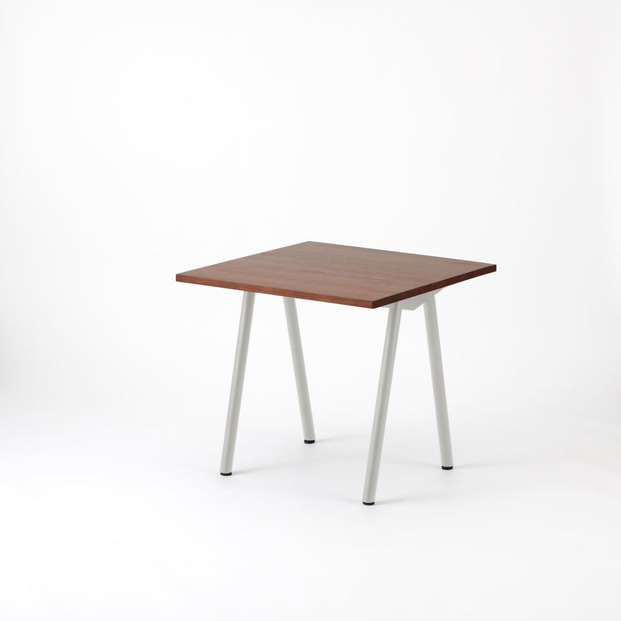 KUUM Table W800×D800 アッシュ無垢材ブラウン 鉄脚 V