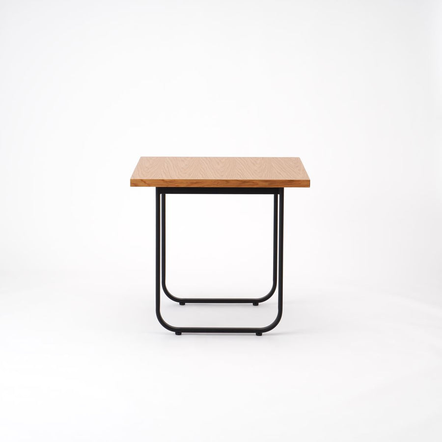 KUUM Table W800×D800 オーク突板ナチュラル 鉄脚オーバル