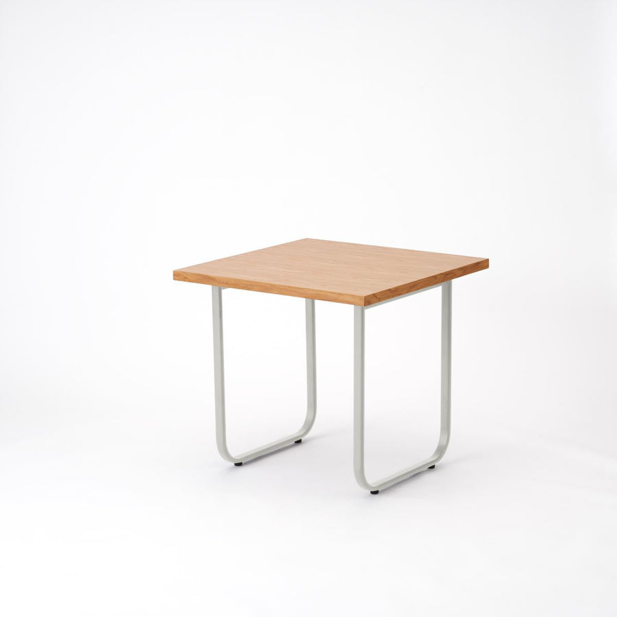 KUUM Table W800×D800 オーク突板ナチュラル 鉄脚オーバル