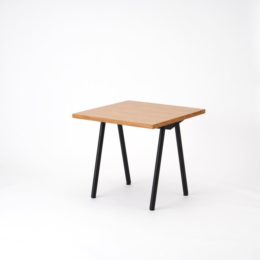 KUUM Table W800×D800 オーク突板ナチュラル 鉄脚 V