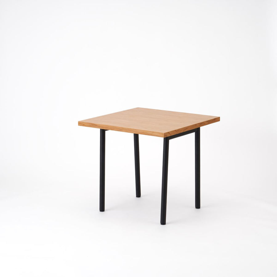 KUUM Table W800×D800 オーク突板ナチュラル 鉄脚 U