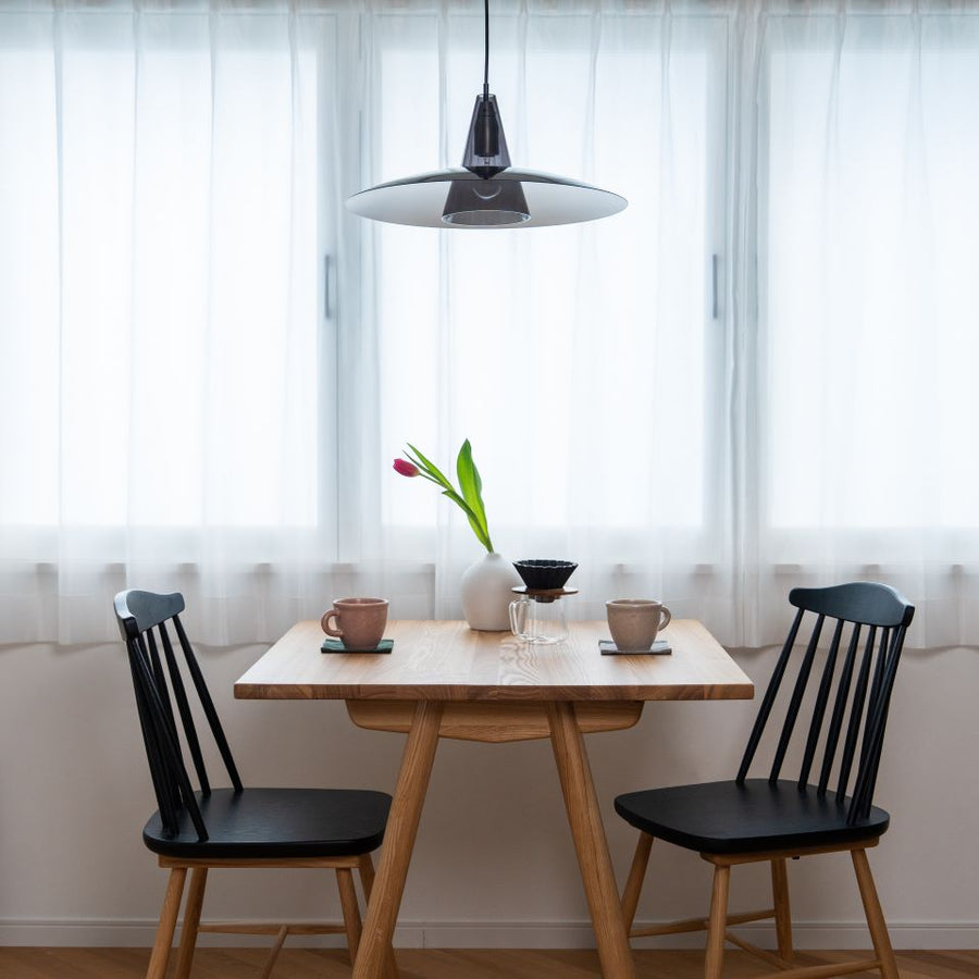 KUUM Table W800×D800 オーク突板ナチュラル 木脚 V