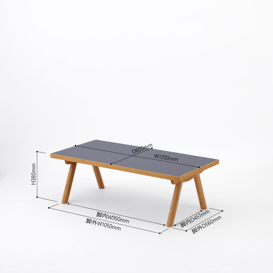 KUUM Living Table W1200×D600 メラミンネイビー Wood