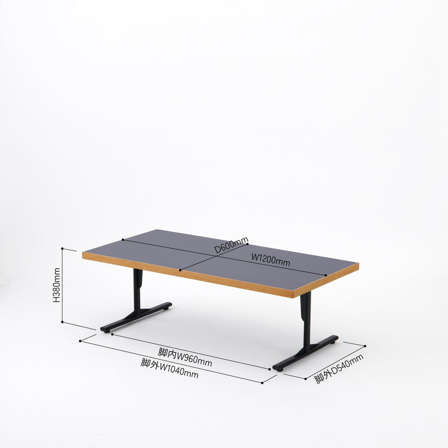 KUUM Living Table W1200×D600 メラミンネイビー Steel