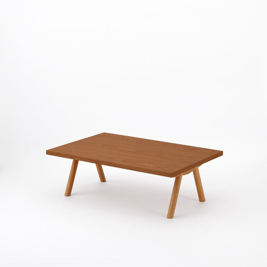 KUUM Living Table W1200×D800 アッシュ無垢材ブラウン Wood