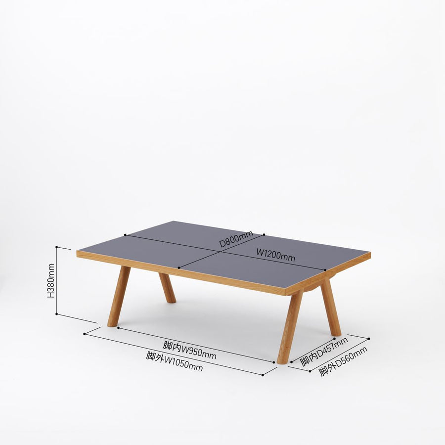 KUUM Living Table W1200×D800 メラミンネイビー Wood