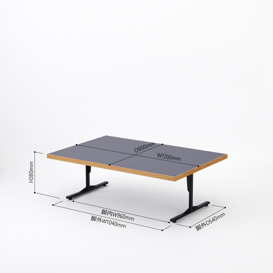 KUUM Living Table W1200×D800 メラミンネイビー Steel