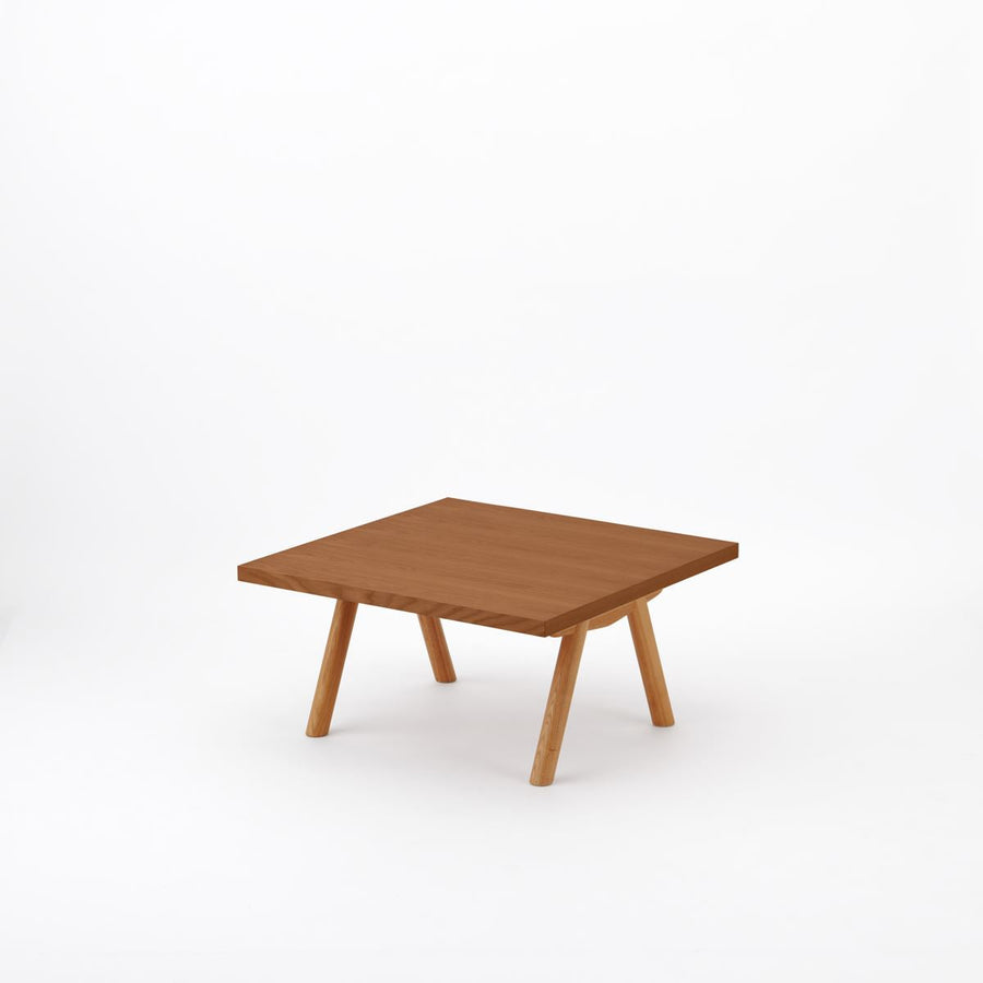KUUM Living Table W800×D800 アッシュ無垢材ブラウン Wood