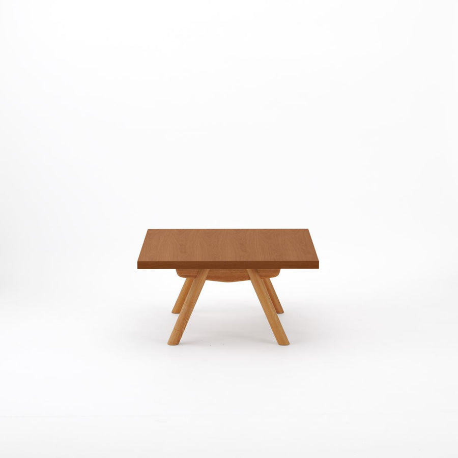 KUUM Living Table W800×D800 アッシュ無垢材ブラウン Wood