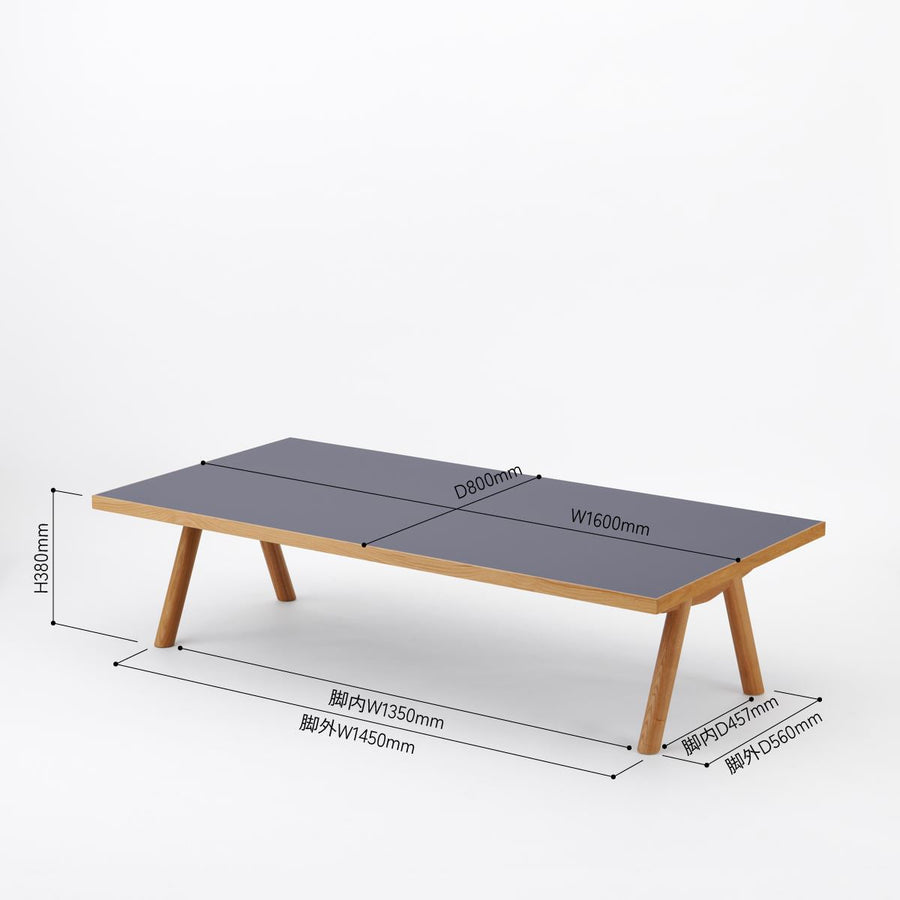 KUUM Living Table W1600×D800 メラミンネイビー Wood
