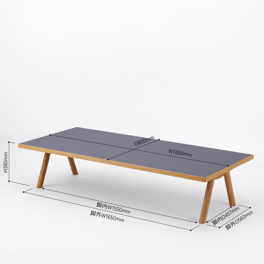 KUUM Living Table W1800×D800 メラミンネイビー Wood
