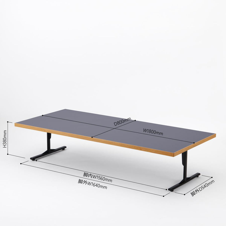 KUUM Living Table W1800×D800 メラミンネイビー Steel
