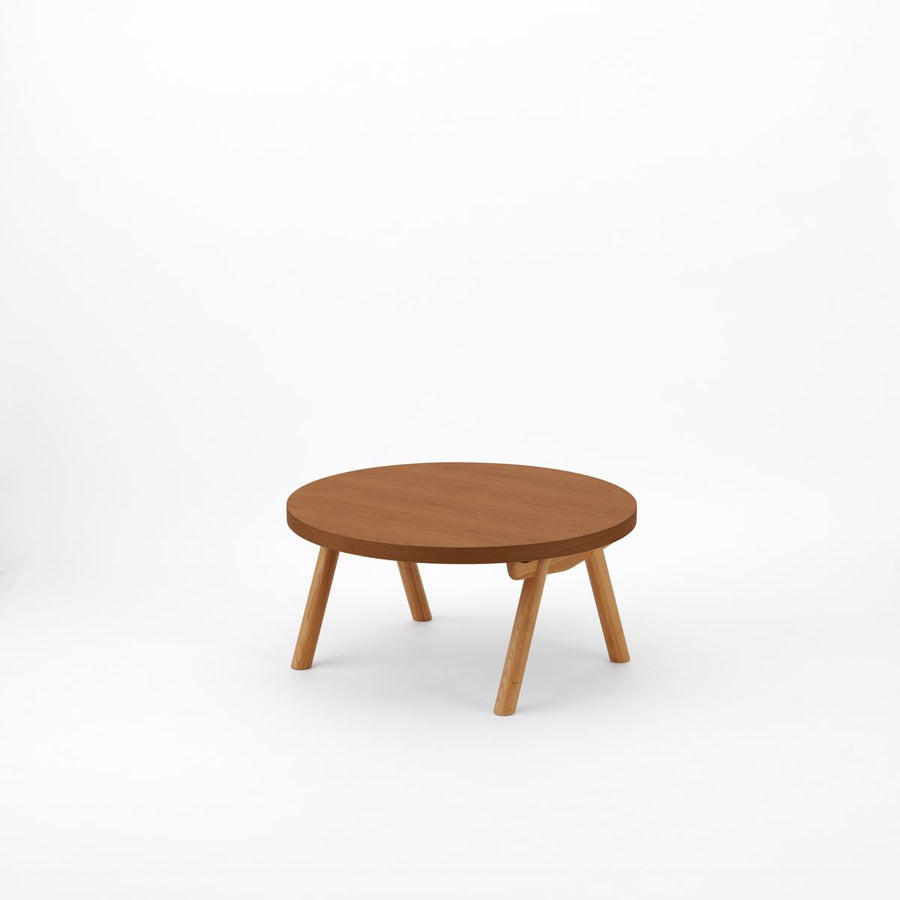 KUUM Living Table Φ850 オーク突板ブラウン Wood