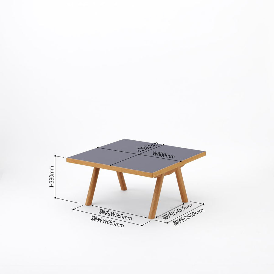 KUUM Living Table W800×D800 メラミンネイビー Wood