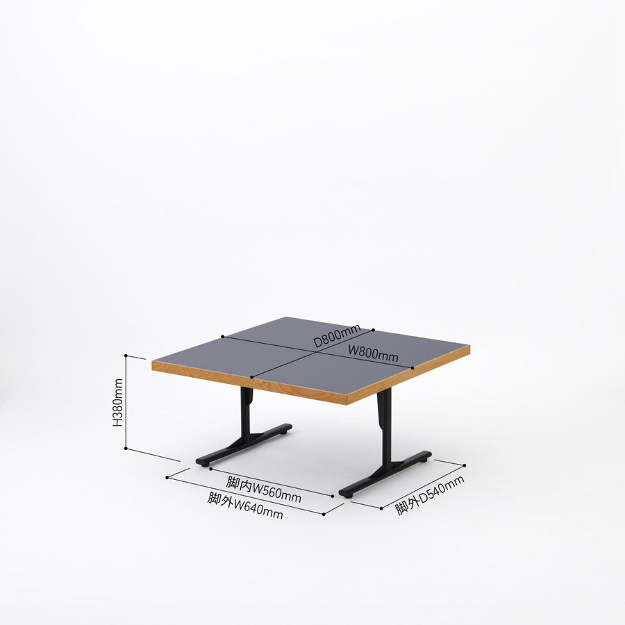 KUUM Living Table W800×D800 メラミンネイビー Steel