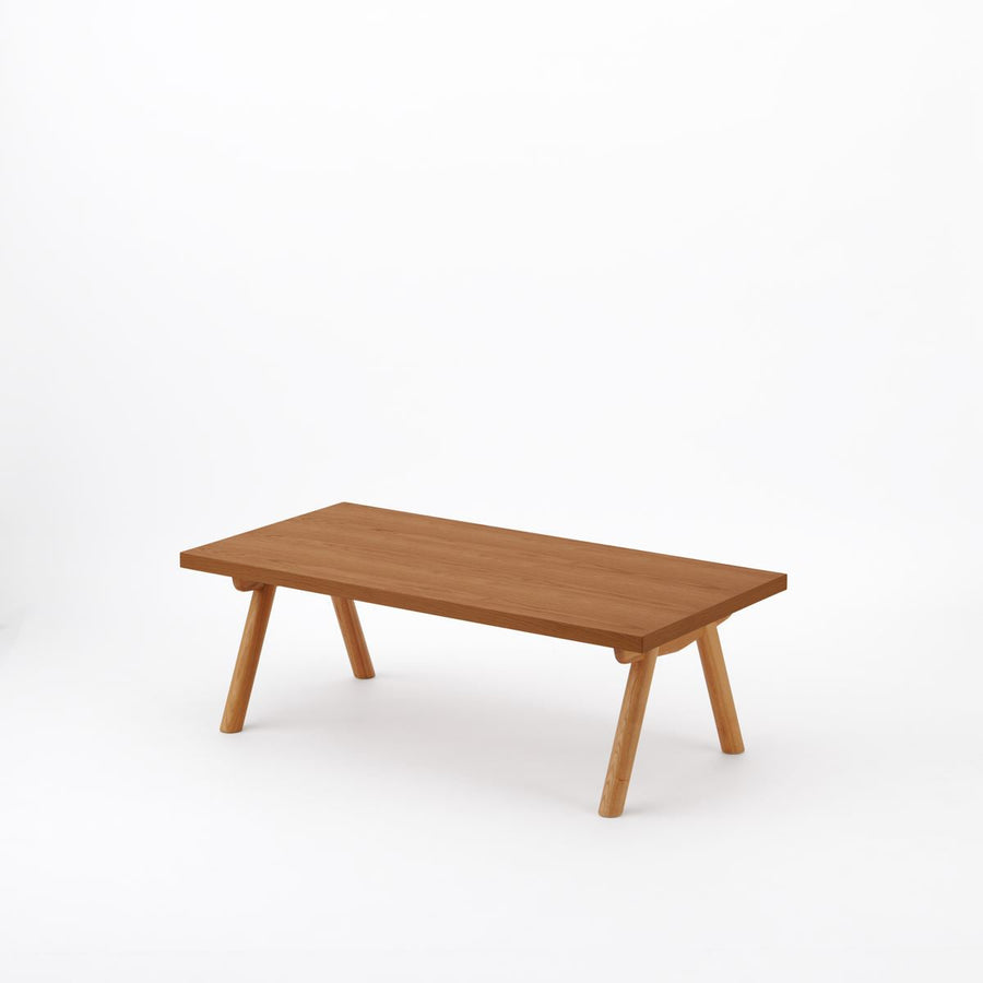 KUUM Living Table W1200×D600 アッシュ無垢材ブラウン Wood