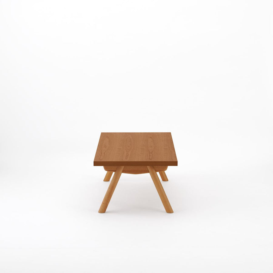 KUUM Living Table W1200×D600 アッシュ無垢材ブラウン Wood