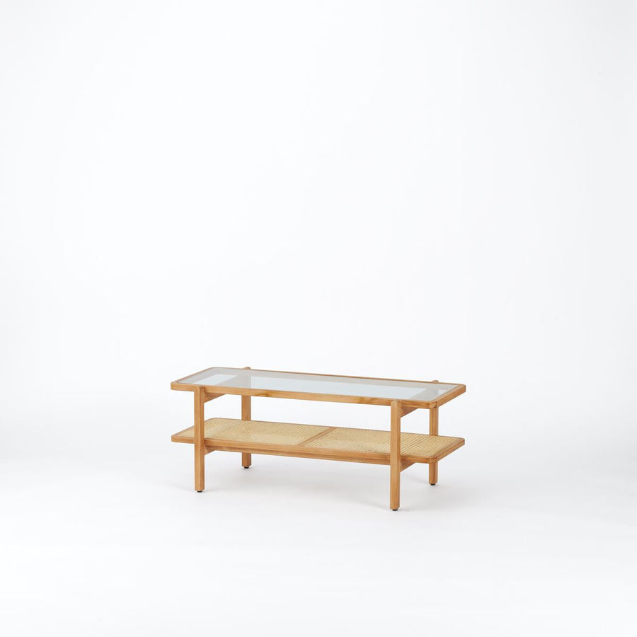 Rattan Glass Living table ラタングラスリビングテーブル