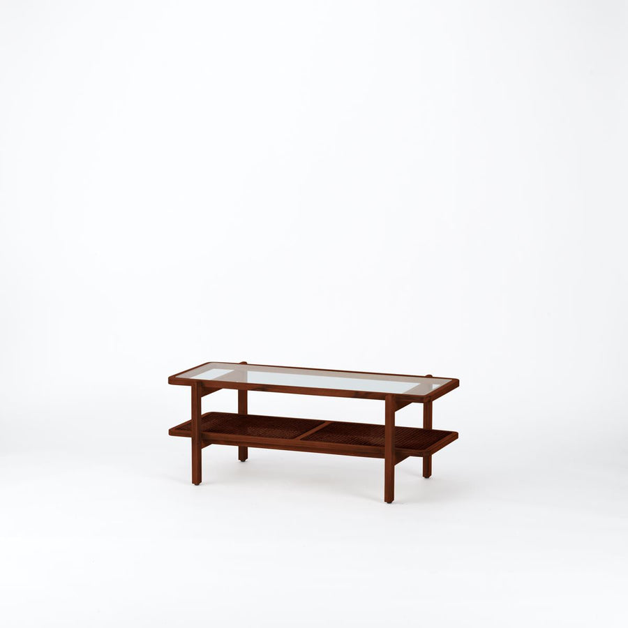 Rattan Glass Living table ラタングラスリビングテーブル