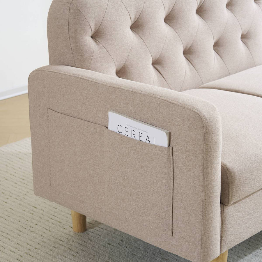 One-arm corner sofa with ottoman