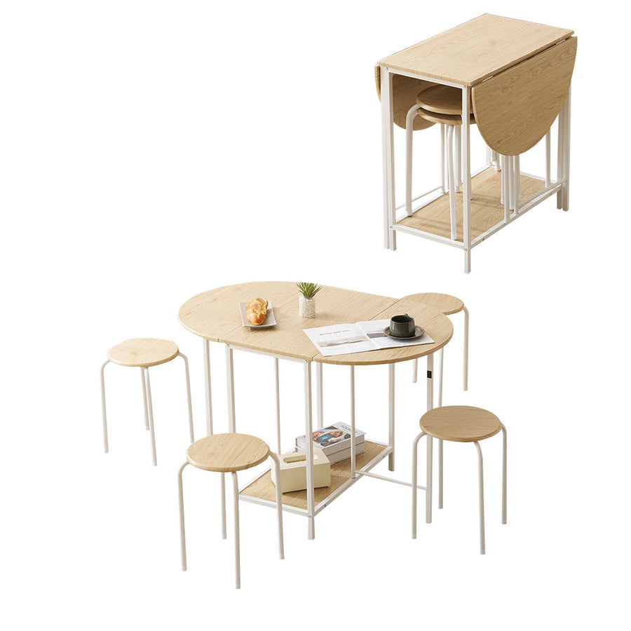 Round dining table and chairs set of 5