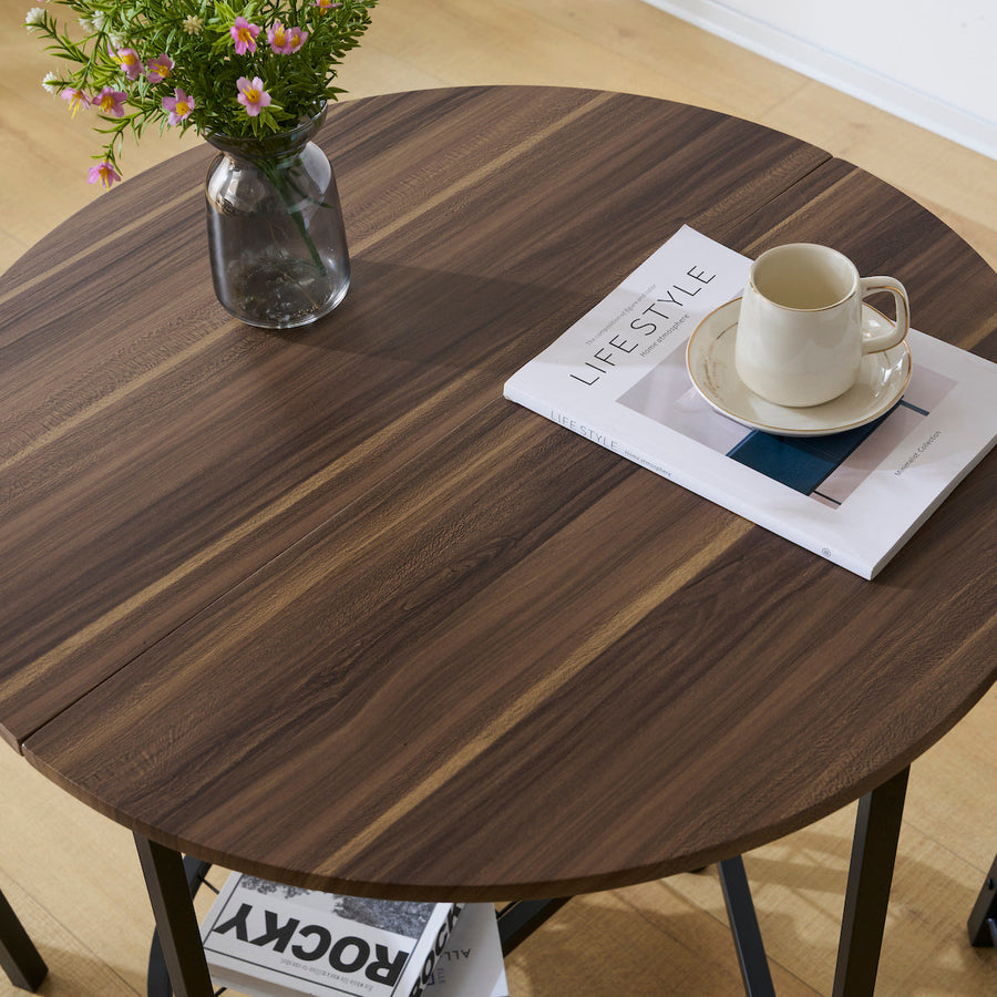Round dining table and chairs set of 3