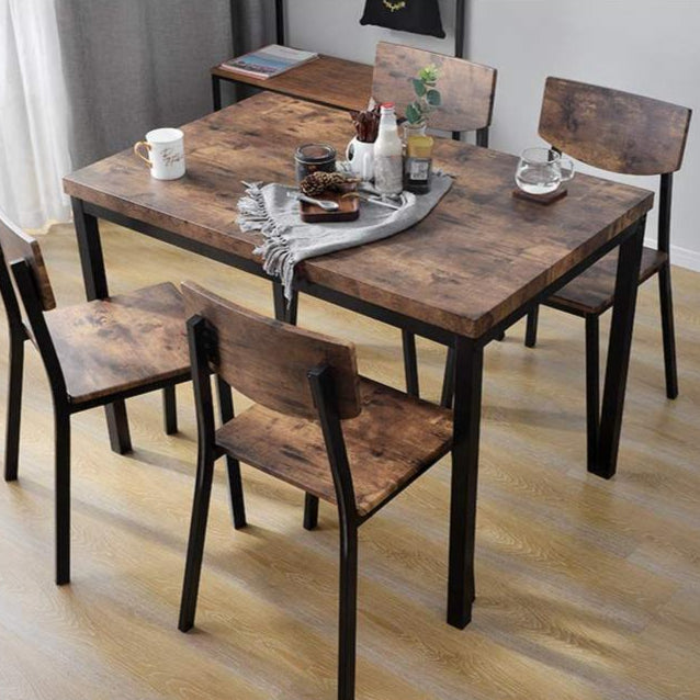 Wooden dining set of 5