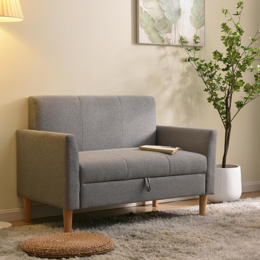 2-seater sofa bed with storage