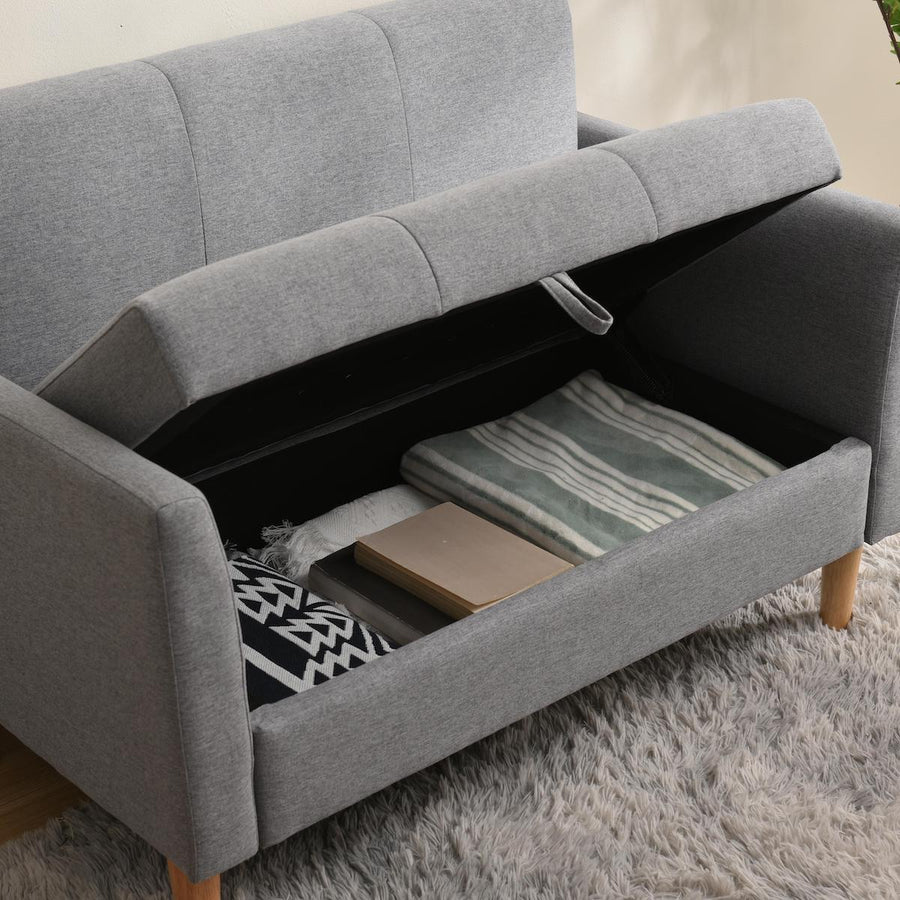 2-seater sofa bed with storage