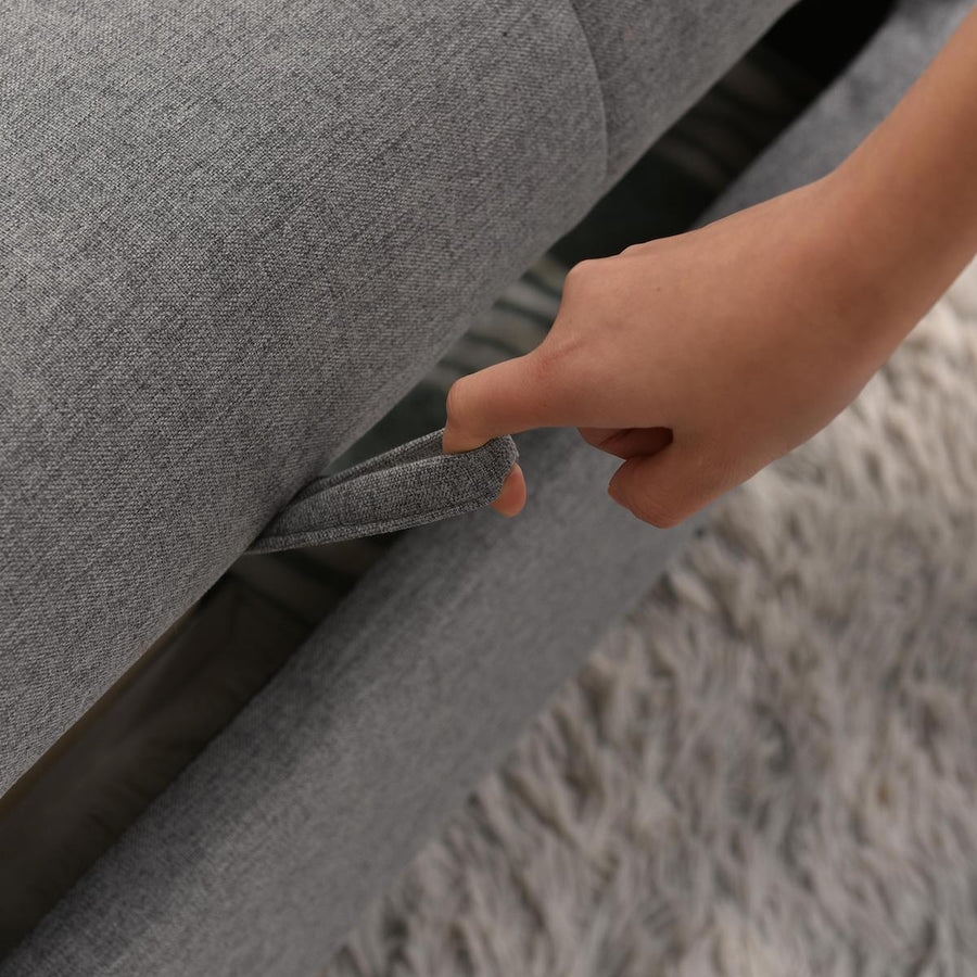 2-seater sofa bed with storage