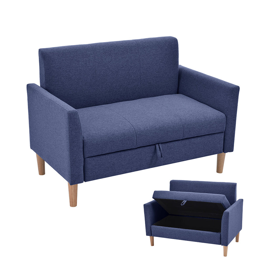 2-seater sofa bed with storage