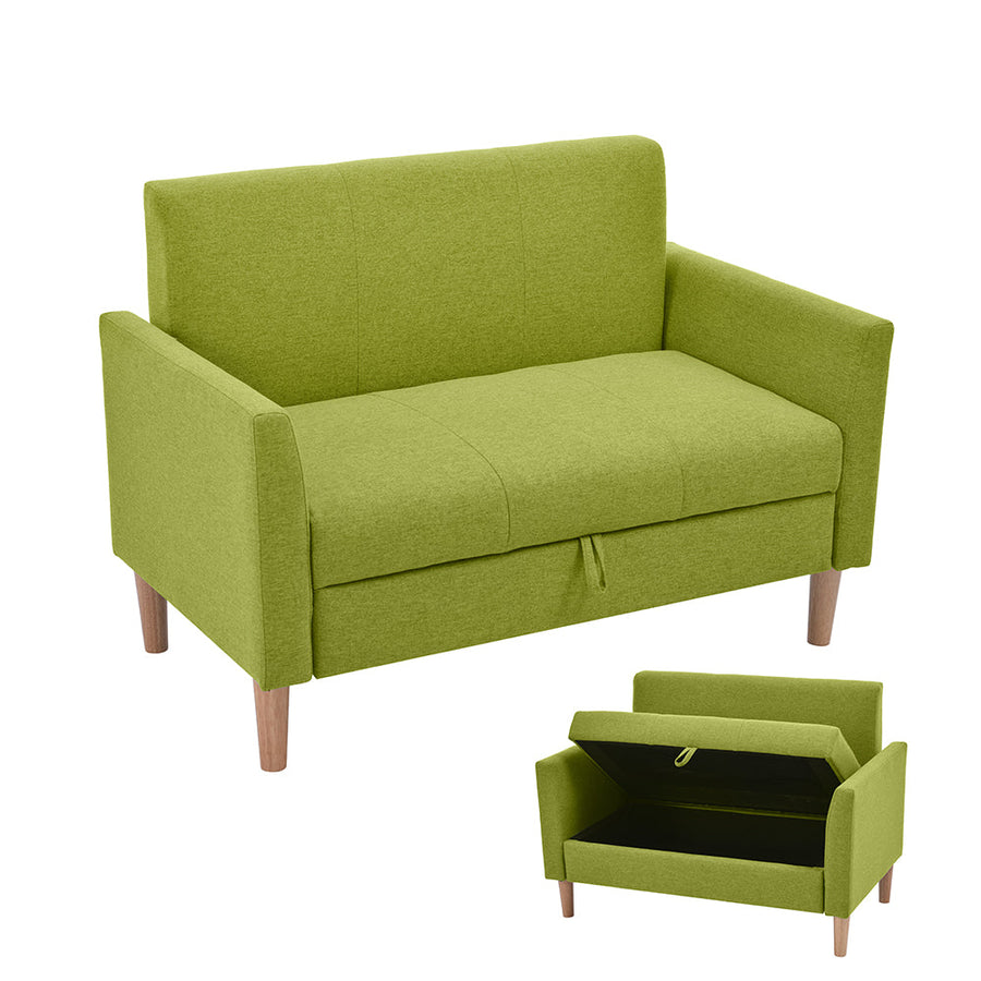 2-seater sofa bed with storage