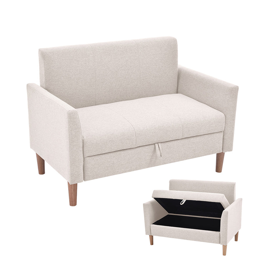 2-seater sofa bed with storage