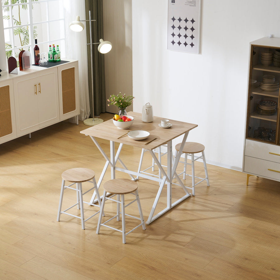 Steel dining table 5-piece set