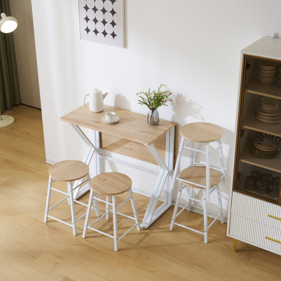 Steel dining table 5-piece set