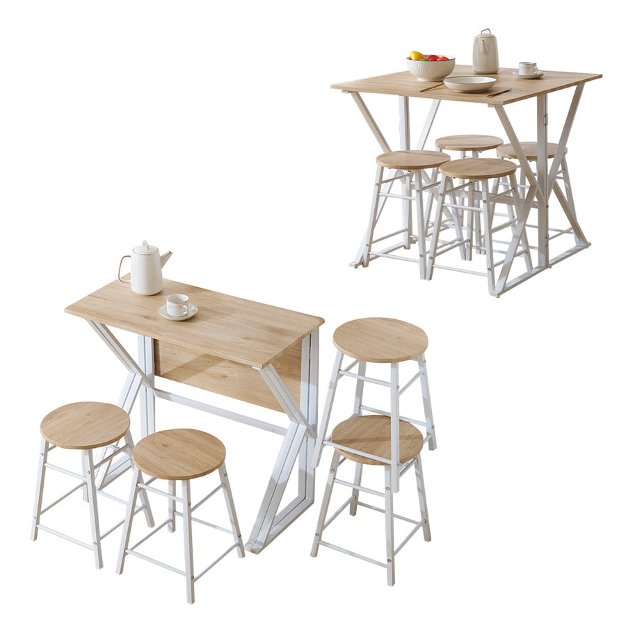 Steel dining table 5-piece set