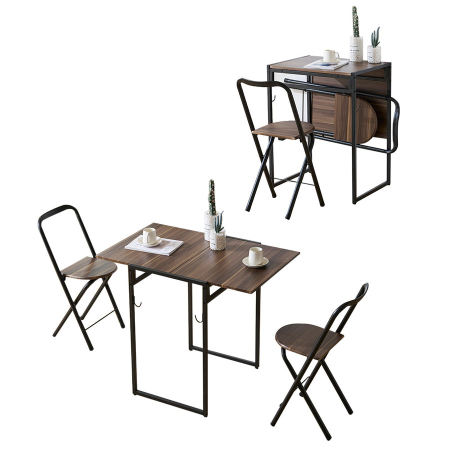Foldable compact dining 3-piece set