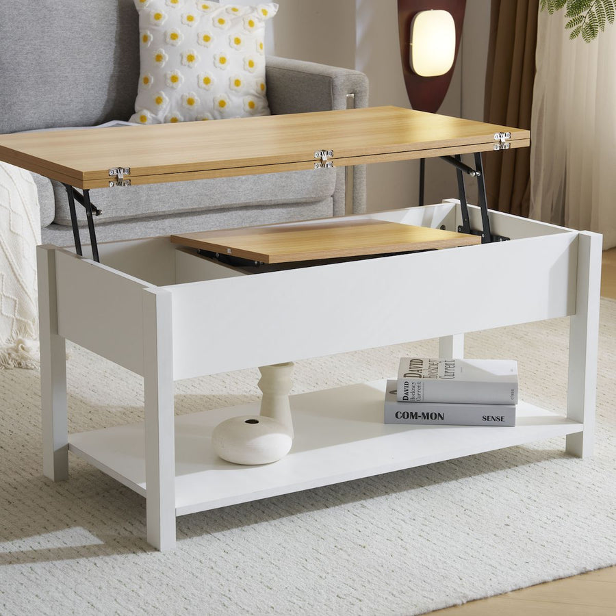 Lift-up storage center table