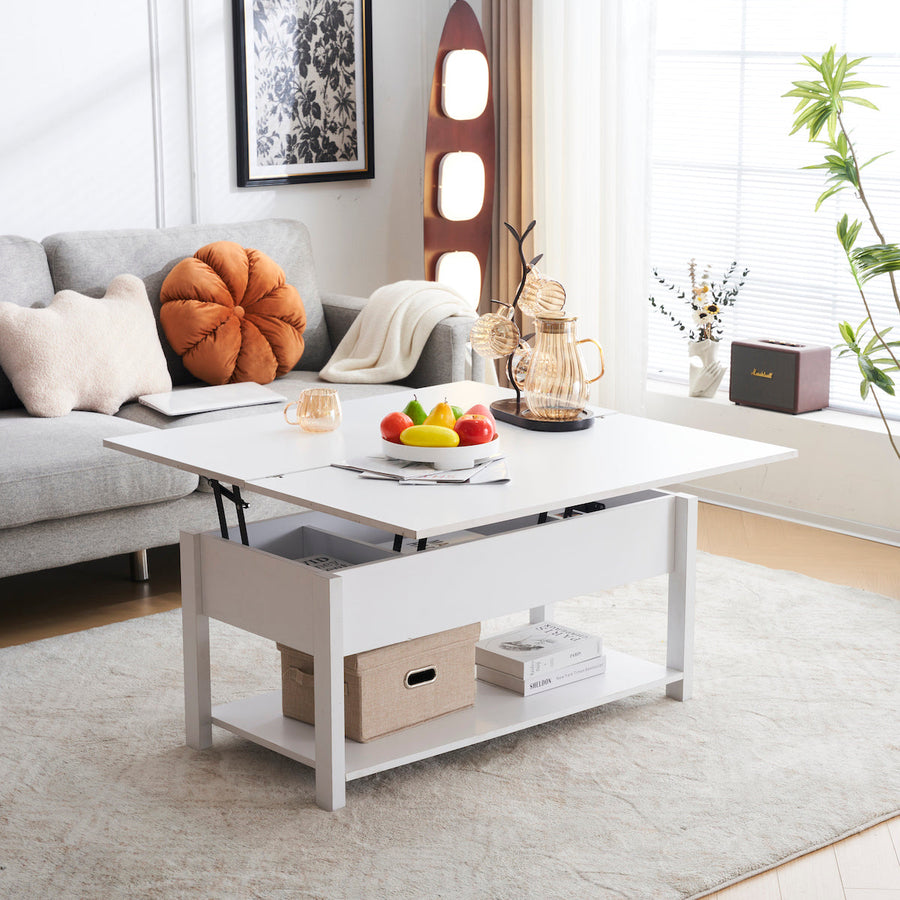 Lift-up storage center table
