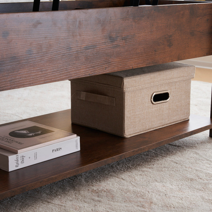 Lift-up storage center table